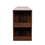 59.09IN Bureau Debout Moderne avec Tiroirs, Bureau d'Angle avec Table Extensible, Bureau Réglable pour Salon, Bureau, Étude, Noyer