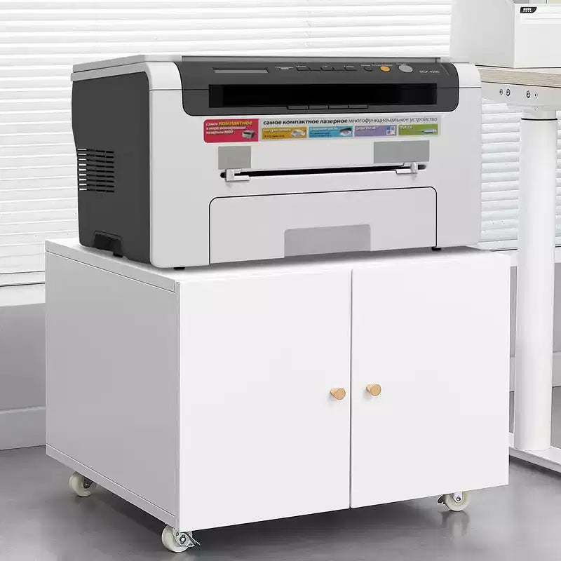 Meuble d'imprimante avec rangement, caisson de classement mobile en métal pour l'organisation du bureau à domicile