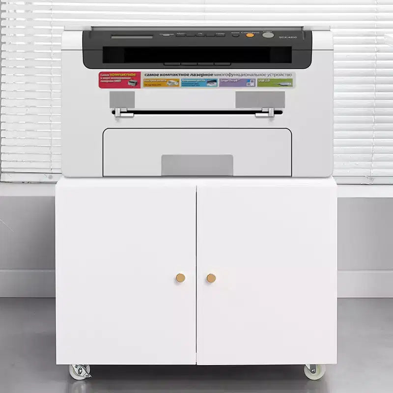 Meuble d'imprimante avec rangement, caisson de classement mobile en métal pour l'organisation du bureau à domicile