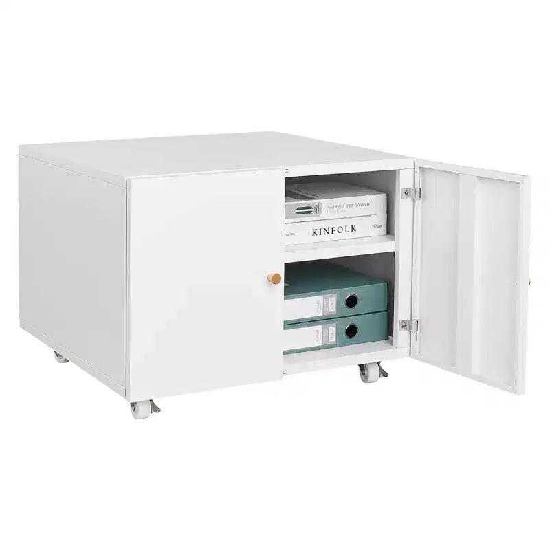Meuble d'imprimante avec rangement, caisson de classement mobile en métal pour l'organisation du bureau à domicile
