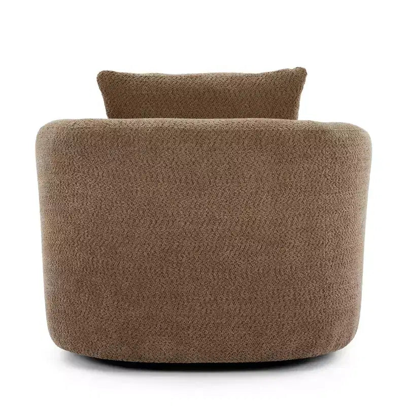 Fauteuil d'appoint pivotant à 360° avec oreiller décoratif