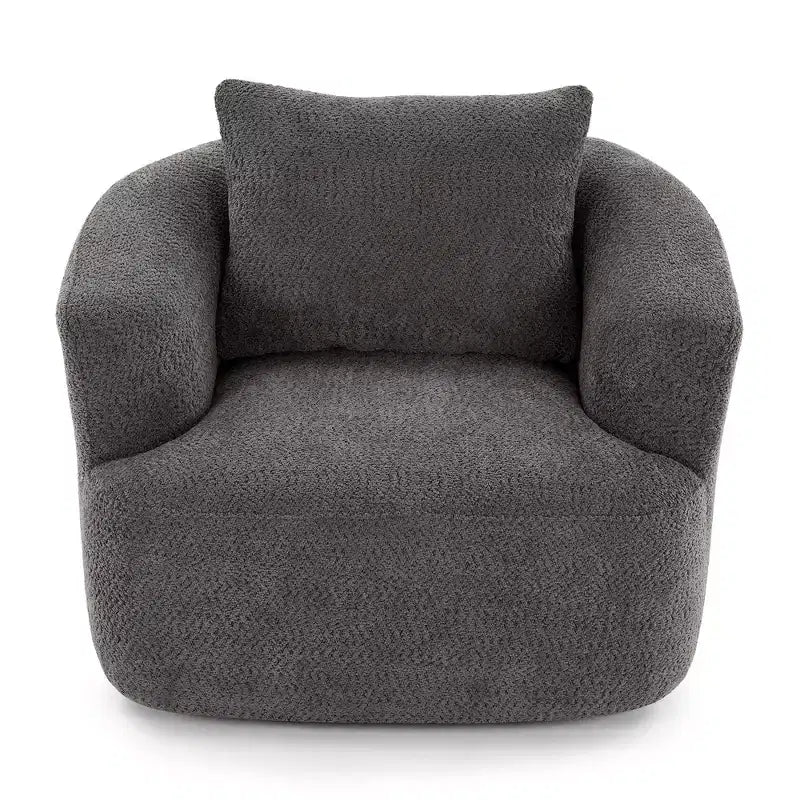 Fauteuil d'appoint pivotant à 360° avec oreiller décoratif