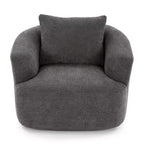 Fauteuil d'appoint pivotant à 360° avec oreiller décoratif