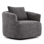 Fauteuil d'appoint pivotant à 360° avec oreiller décoratif