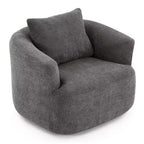 Fauteuil d'appoint pivotant à 360° avec oreiller décoratif