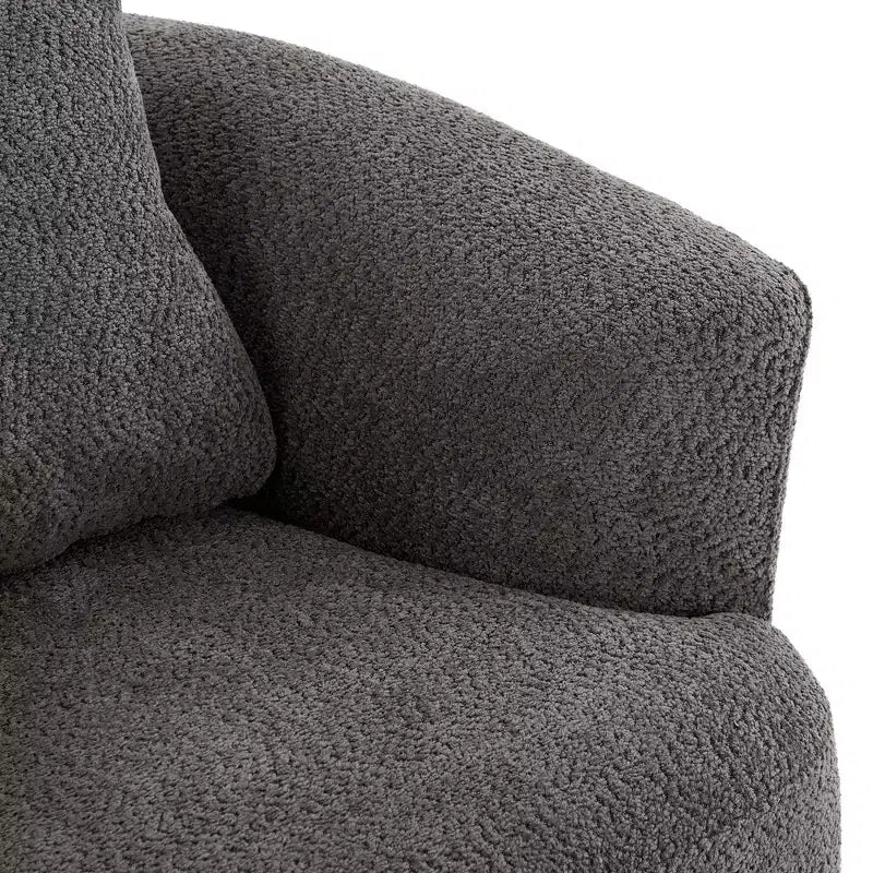 Fauteuil d'appoint pivotant à 360° avec oreiller décoratif