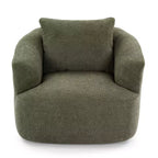 Fauteuil d'appoint pivotant à 360° avec oreiller décoratif