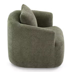 Fauteuil d'appoint pivotant à 360° avec oreiller décoratif