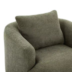 Fauteuil d'appoint pivotant à 360° avec oreiller décoratif