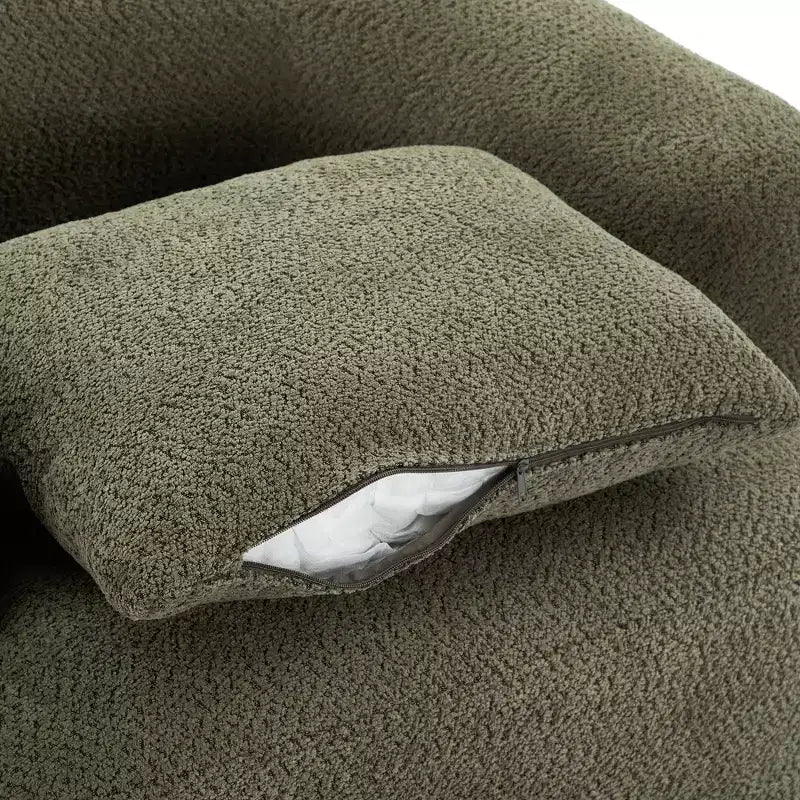 Fauteuil d'appoint pivotant à 360° avec oreiller décoratif