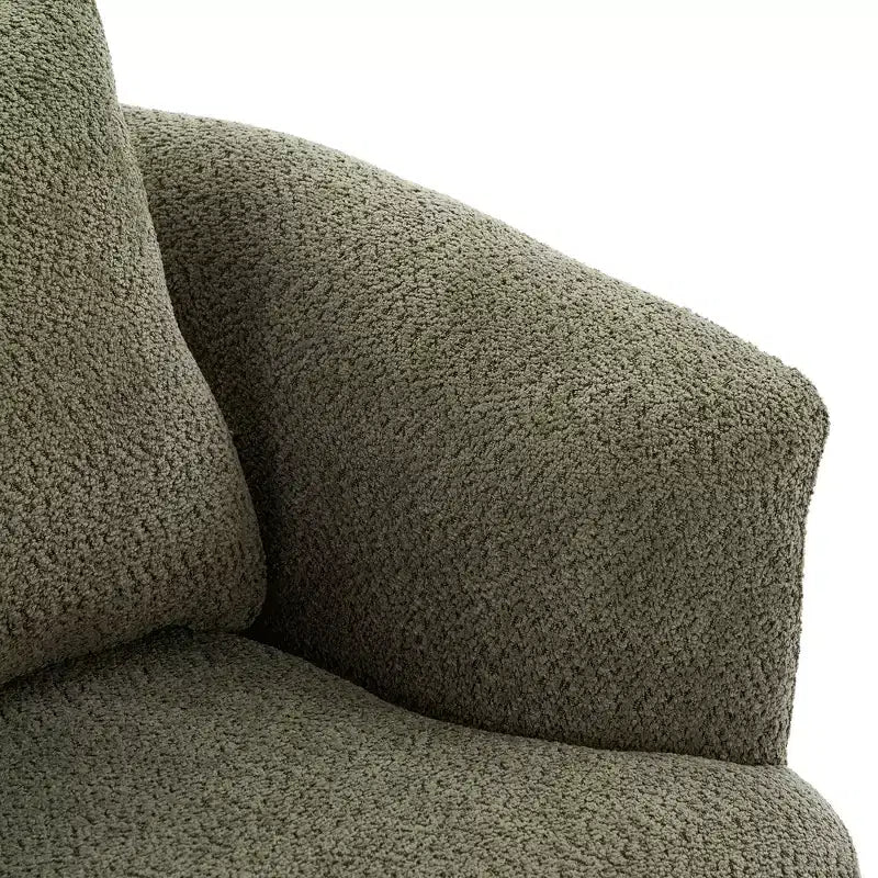 Fauteuil d'appoint pivotant à 360° avec oreiller décoratif