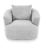 Fauteuil d'appoint pivotant à 360° avec oreiller décoratif
