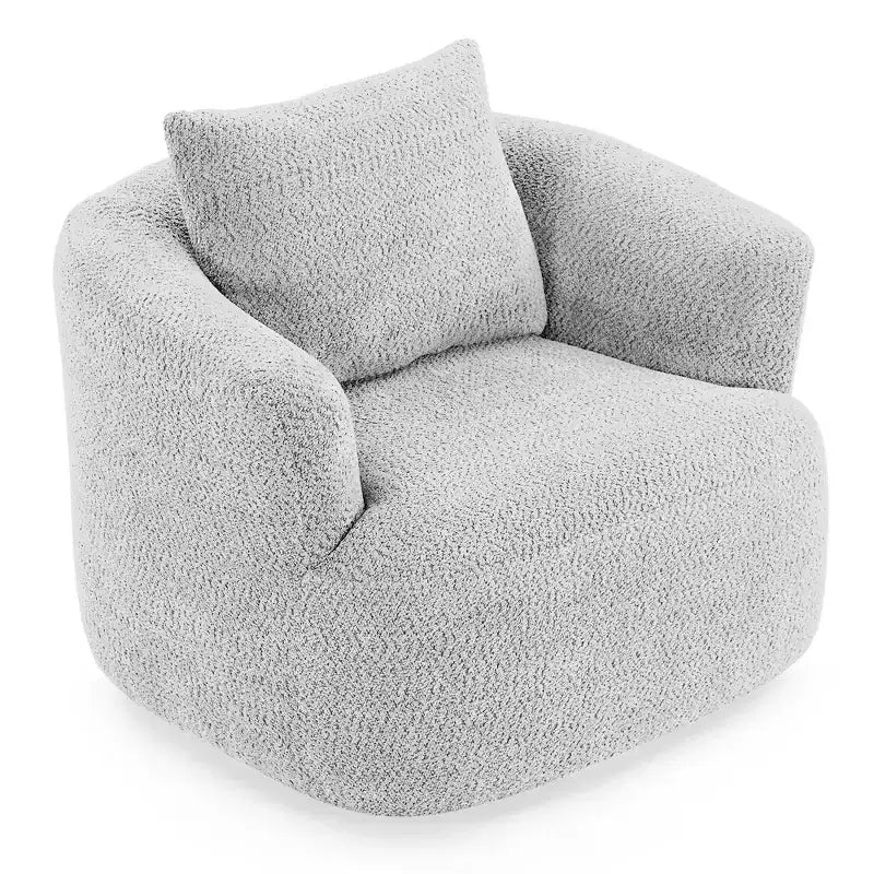 Fauteuil d'appoint pivotant à 360° avec oreiller décoratif