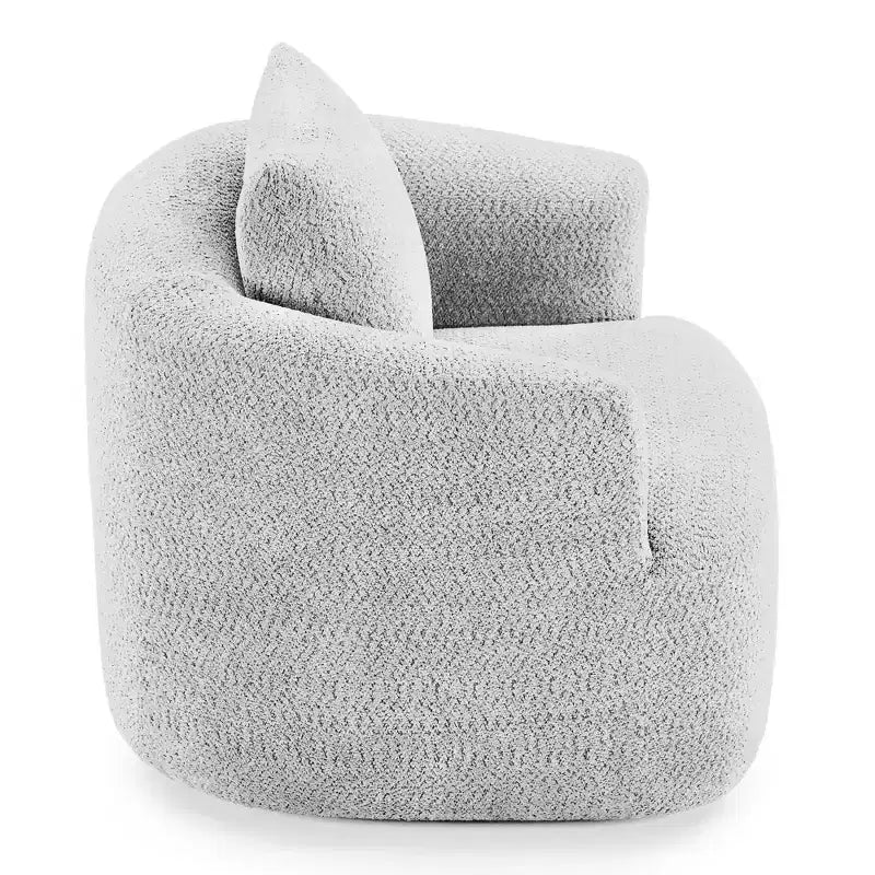 Fauteuil d'appoint pivotant à 360° avec oreiller décoratif