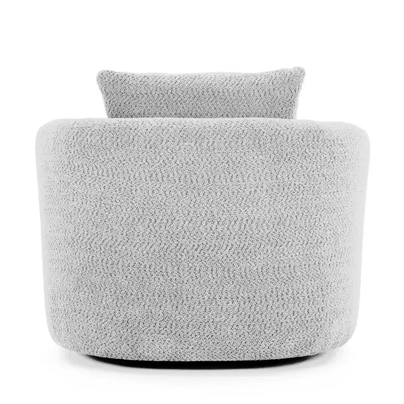 Fauteuil d'appoint pivotant à 360° avec oreiller décoratif