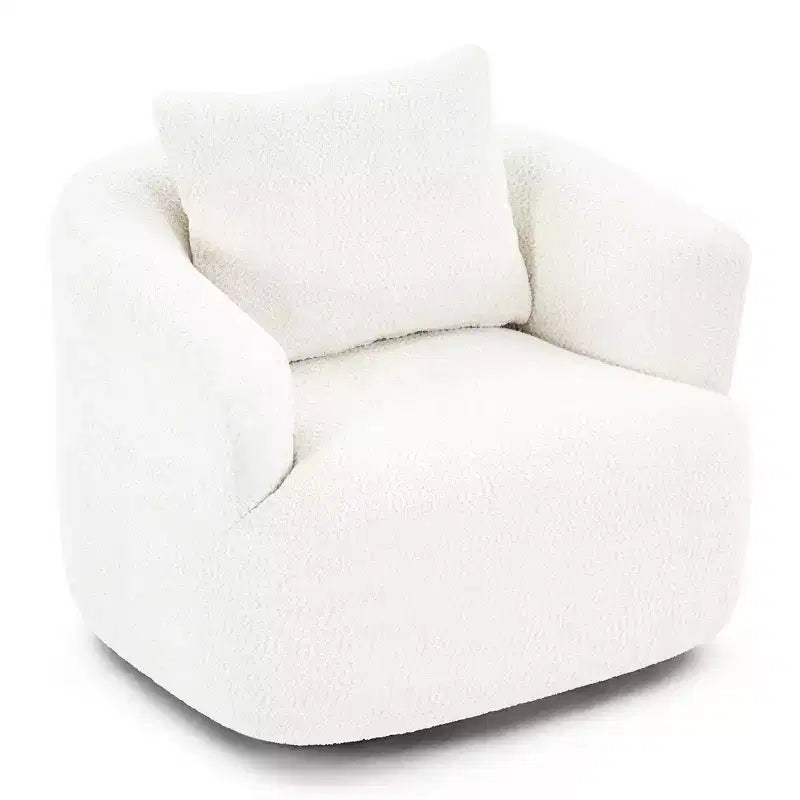 Fauteuil d'appoint pivotant à 360° avec oreiller décoratif