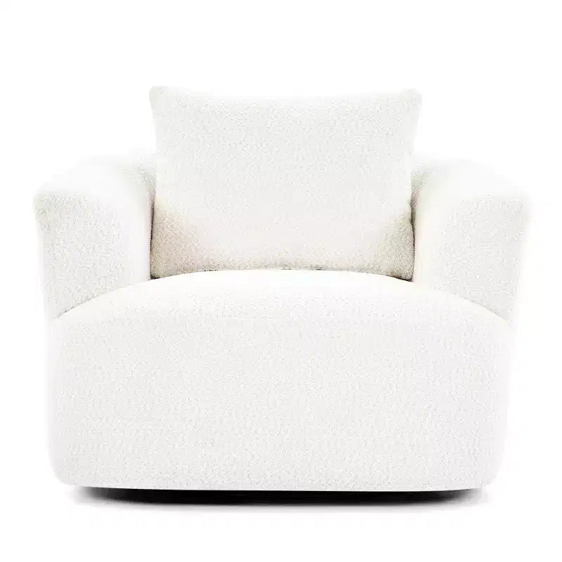 Fauteuil d'appoint pivotant à 360° avec oreiller décoratif