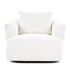 Fauteuil d'appoint pivotant à 360° avec oreiller décoratif