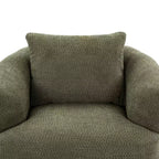 Fauteuil d'appoint pivotant à 360° avec oreiller décoratif