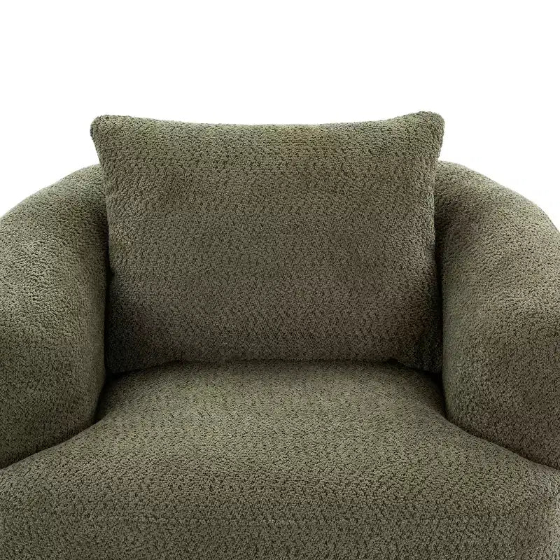 Fauteuil d'appoint pivotant à 360° avec oreiller décoratif