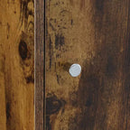 Meuble de rangement utilitaire en panneaux de particules avec 3 portes et 2 étagères, H 118,75 cm x L 41,91 cm
