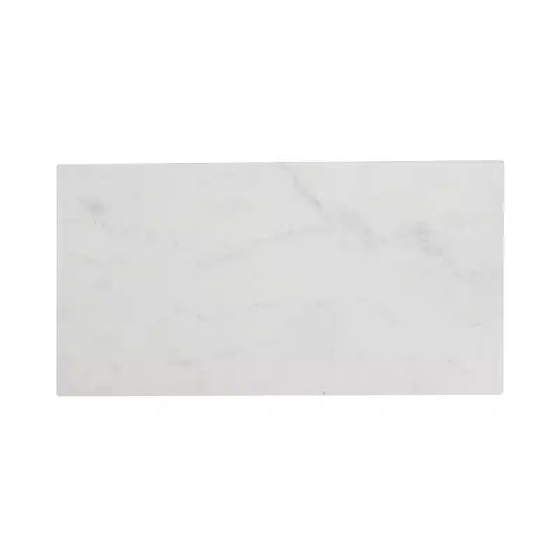 24.25 Table d'appoint et de canapé en forme de C en métal industriel de designer avec plateau en marbre blanc