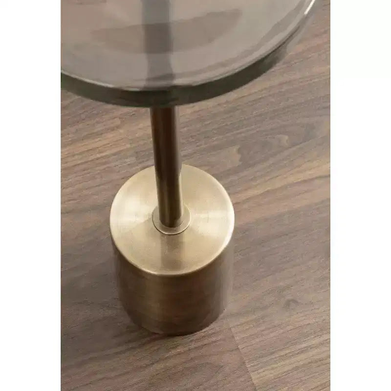 Table d'appoint ronde en verre