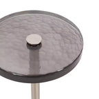 Table d'appoint ronde en verre
