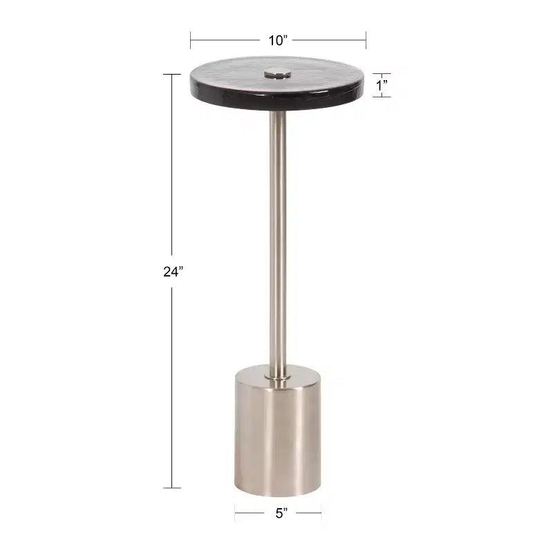 Table d'appoint ronde en verre