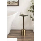 Table d'appoint ronde en verre