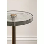 Table d'appoint ronde en verre