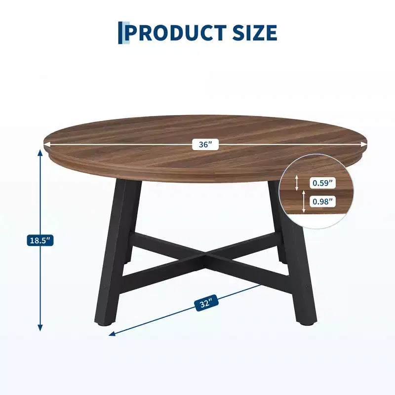 Table basse ronde 36 table basse, table basse circulaire tables basses industrielles avec pieds réglables