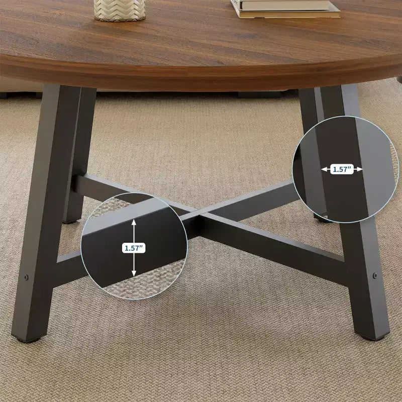Table basse ronde 36 table basse, table basse circulaire tables basses industrielles avec pieds réglables