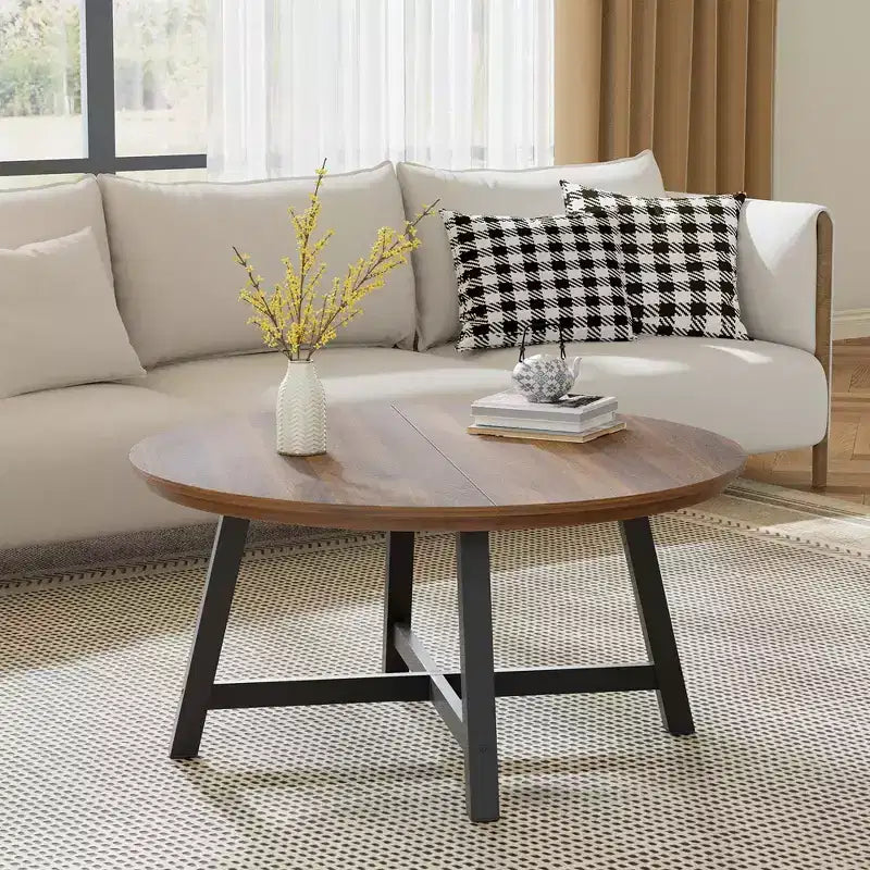 Table basse ronde 36 table basse, table basse circulaire tables basses industrielles avec pieds réglables