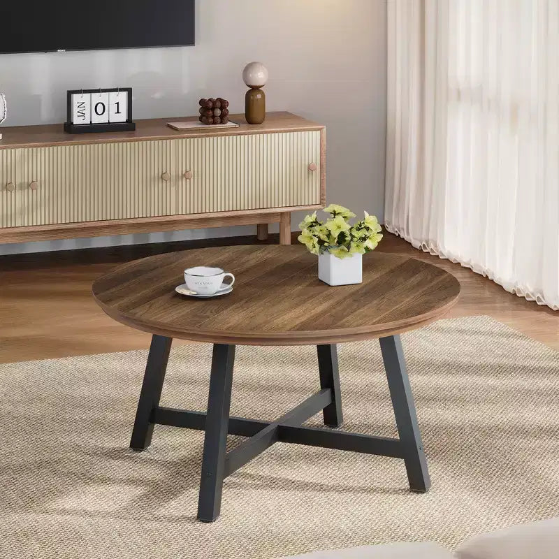 Table basse ronde 36 table basse, table basse circulaire tables basses industrielles avec pieds réglables