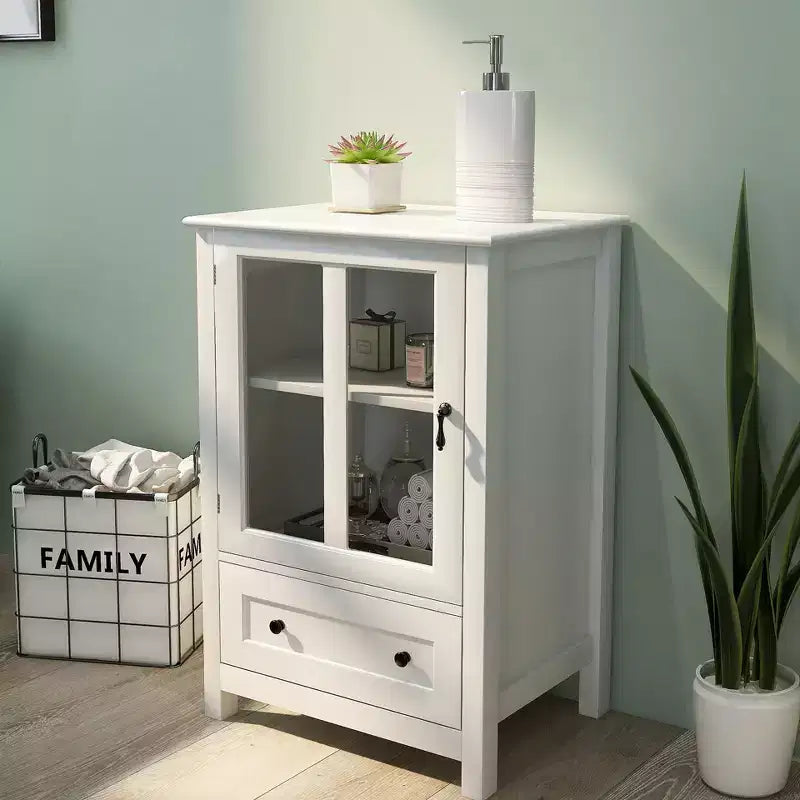 Buffet de rangement moderne 22 avec portes vitrées