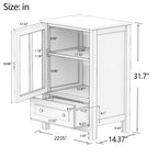 Buffet de rangement moderne 22 avec portes vitrées