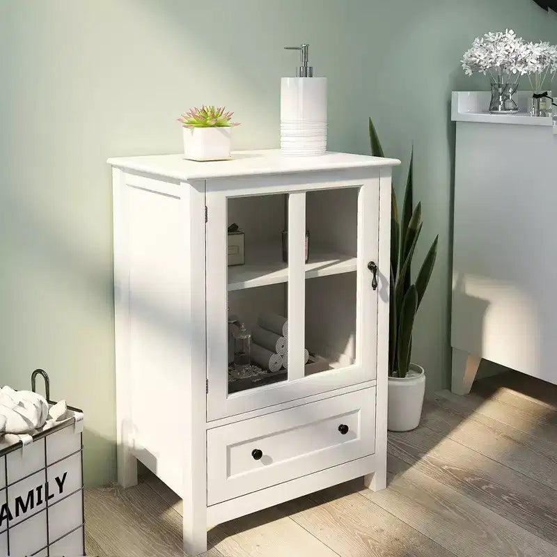Buffet de rangement moderne 22 avec portes vitrées