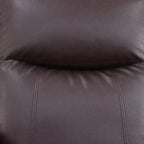 Causeuse inclinable, fauteuil inclinable 2 places en similicuir semi-PU respirant avec dossiers réglables pour le salon, marron