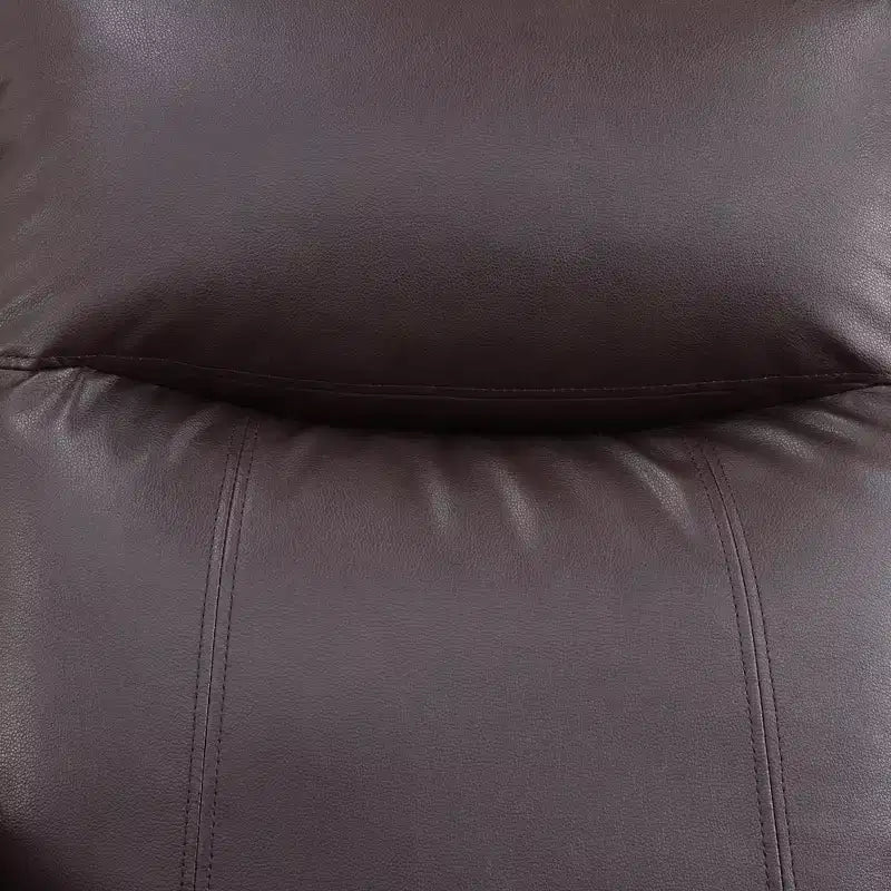 Causeuse inclinable, fauteuil inclinable 2 places en similicuir semi-PU respirant avec dossiers réglables pour le salon, marron