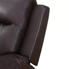 Causeuse inclinable, fauteuil inclinable 2 places en similicuir semi-PU respirant avec dossiers réglables pour le salon, marron