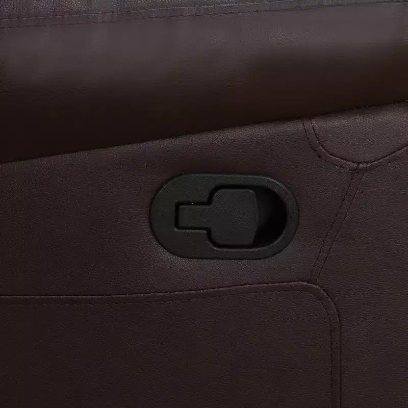Causeuse inclinable, fauteuil inclinable 2 places en similicuir semi-PU respirant avec dossiers réglables pour le salon, marron