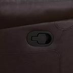 Causeuse inclinable, fauteuil inclinable 2 places en similicuir semi-PU respirant avec dossiers réglables pour le salon, marron