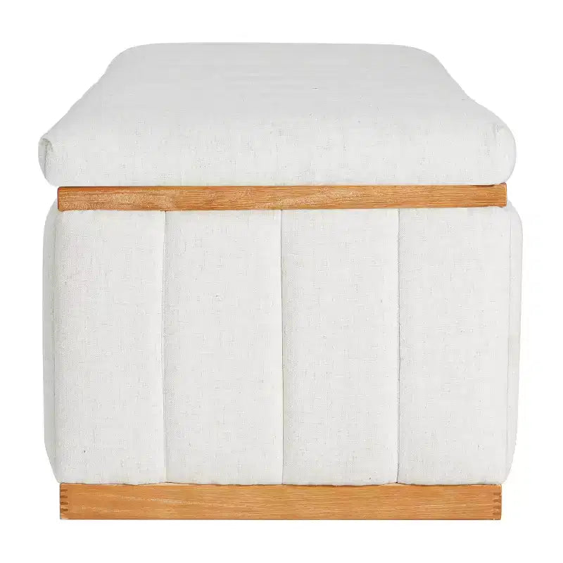 Banc de rangement rectangulaire en tissu haute performance