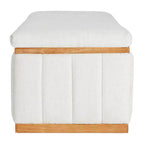 Banc de rangement rectangulaire en tissu haute performance