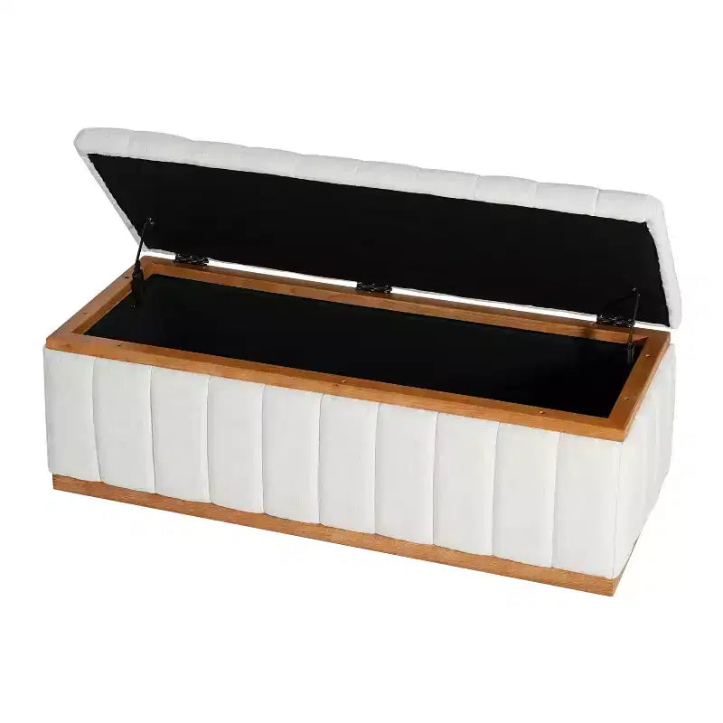 Banc de rangement rectangulaire en tissu haute performance