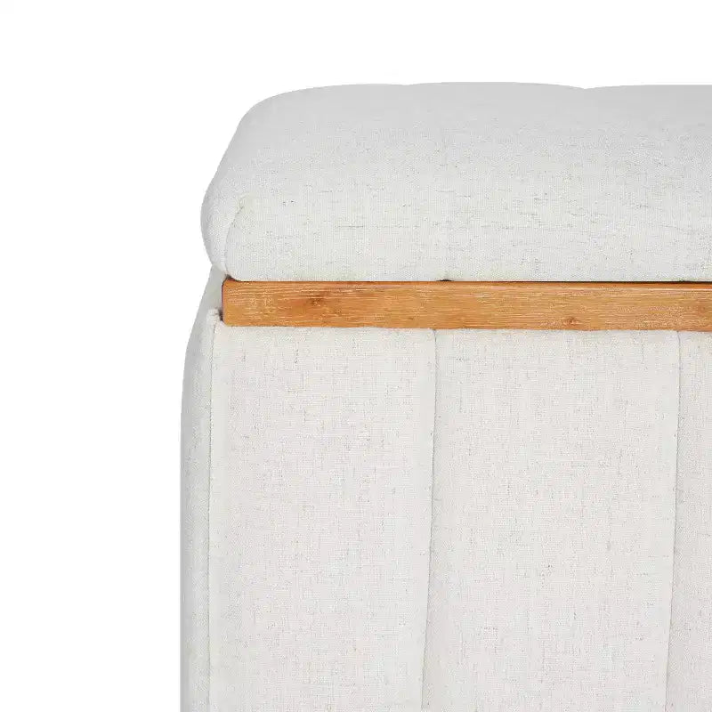 Banc de rangement rectangulaire en tissu haute performance