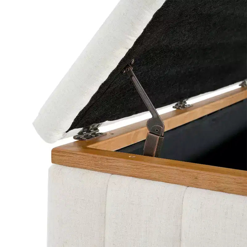 Banc de rangement rectangulaire en tissu haute performance