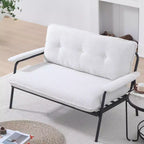 Canapé beige de 135 cm pour petit appartement, salon, chambre à coucher