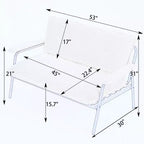 Canapé beige de 135 cm pour petit appartement, salon, chambre à coucher